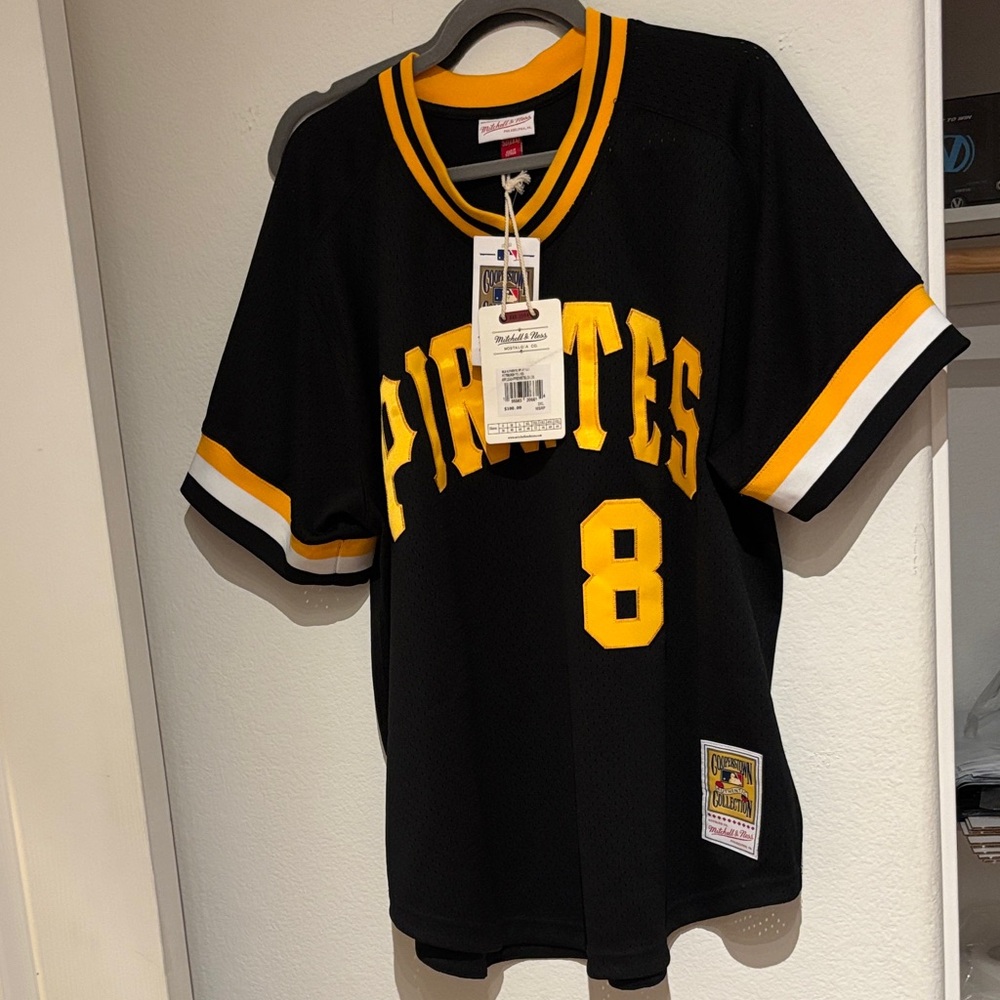 Mitchell & Ness Black and Gold Pirates Jersey
